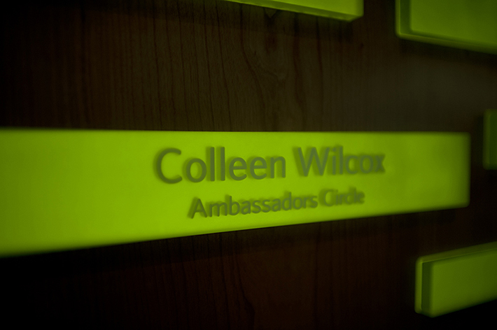 Los Gatos Library interior donor wall detail